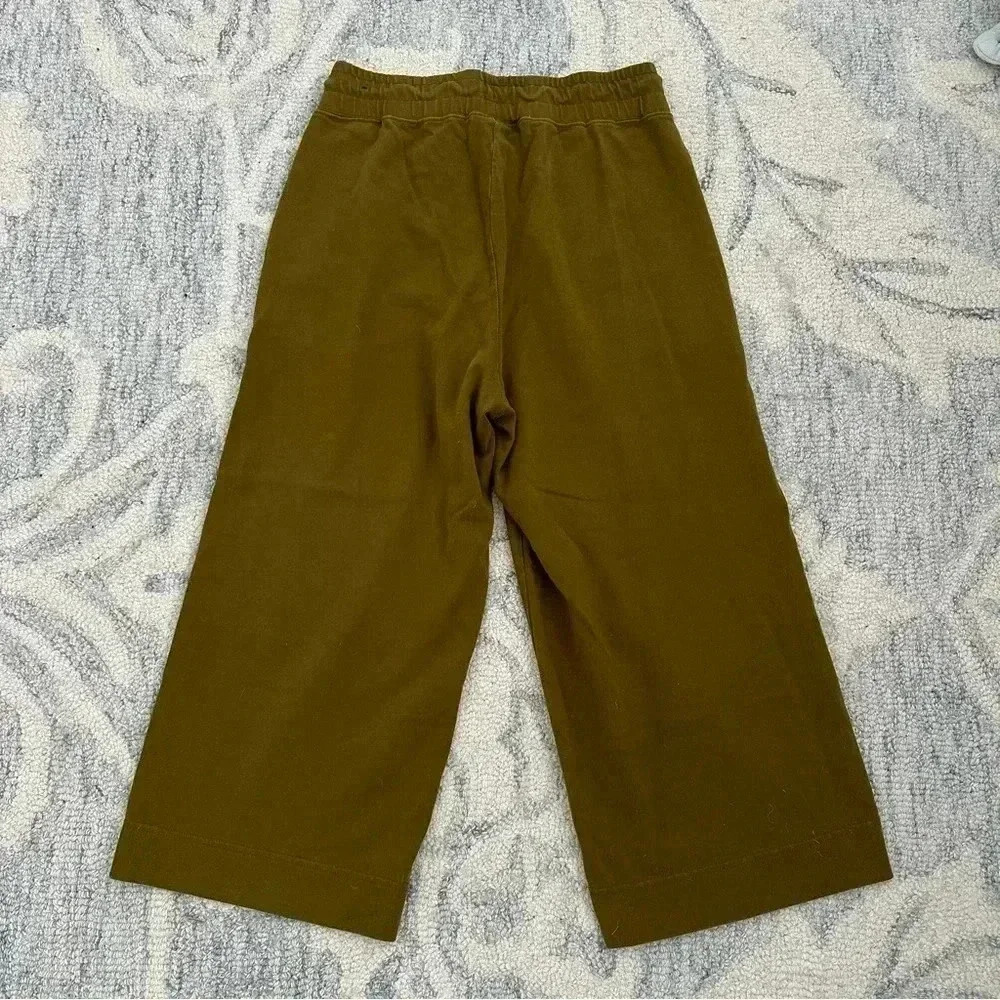 Nike Cropped Wide Leg EUC Green / Chartreuse Sweatpants Size Small - Picture 8 of 15